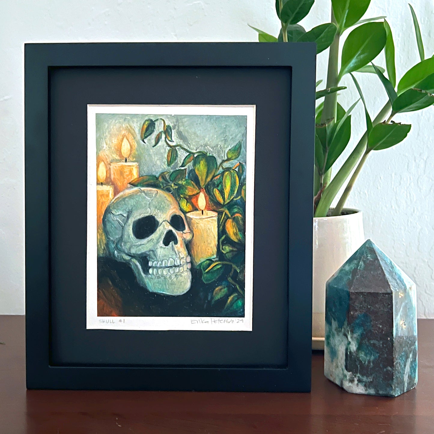 SKULL 01: ORIGINAL OIL PASTEL