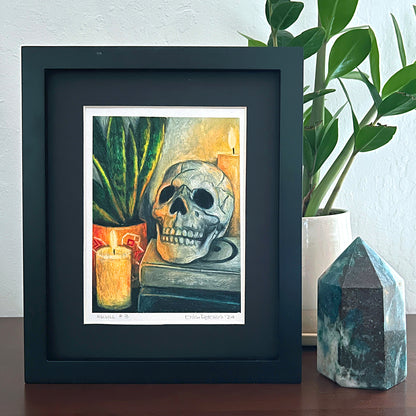 SKULL 03: ORIGINAL OIL PASTEL