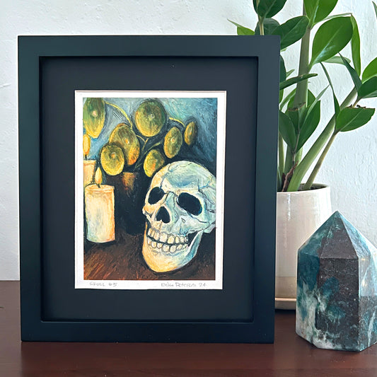 SKULL 05: ORIGINAL OIL PASTEL